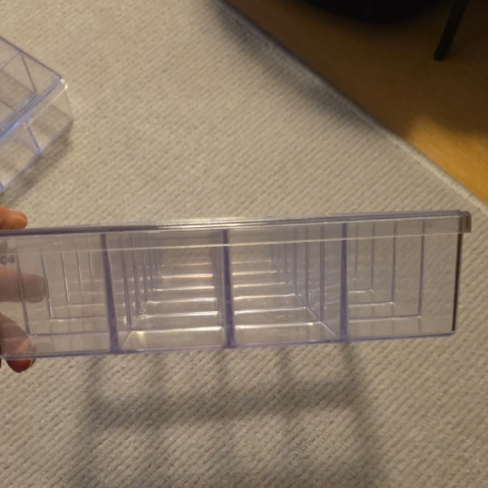 Clear Acrylic Storage Organizer, 24 Compartments With Lids, 2